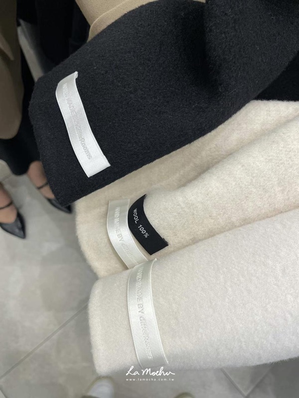 大翻領手工羊絨雙排扣長版大衣